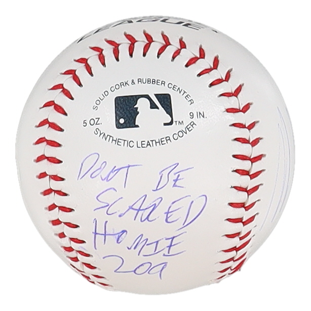 Nick Diaz Signed OL Baseball Inscribed "Don't Be Scared Homie" & "209" (PSA) at PristineAuction.com Nick Diaz Signed OL Baseball Inscribed "Don't Be Scared Homie" & "209" (PSA) at PristineAuction.com