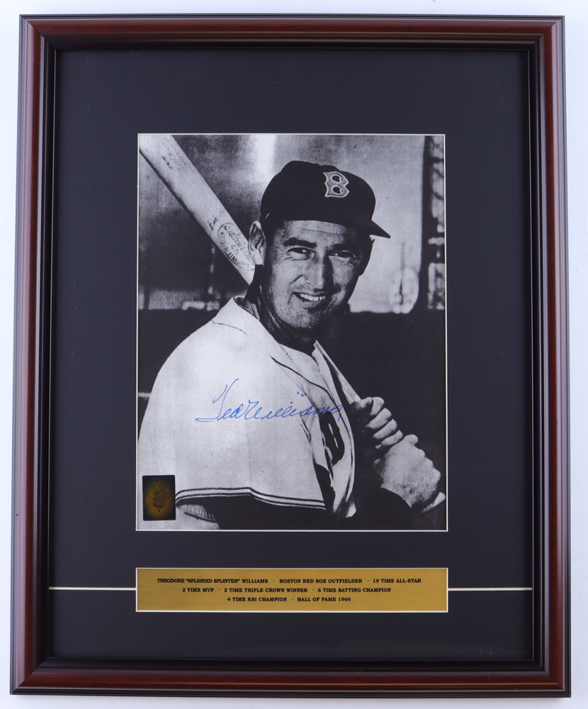 Ted Williams Signed Custom Framed Photo Display (Williams) at PristineAuction.com Ted Williams Signed Custom Framed Photo Display (Williams) at PristineAuction.com