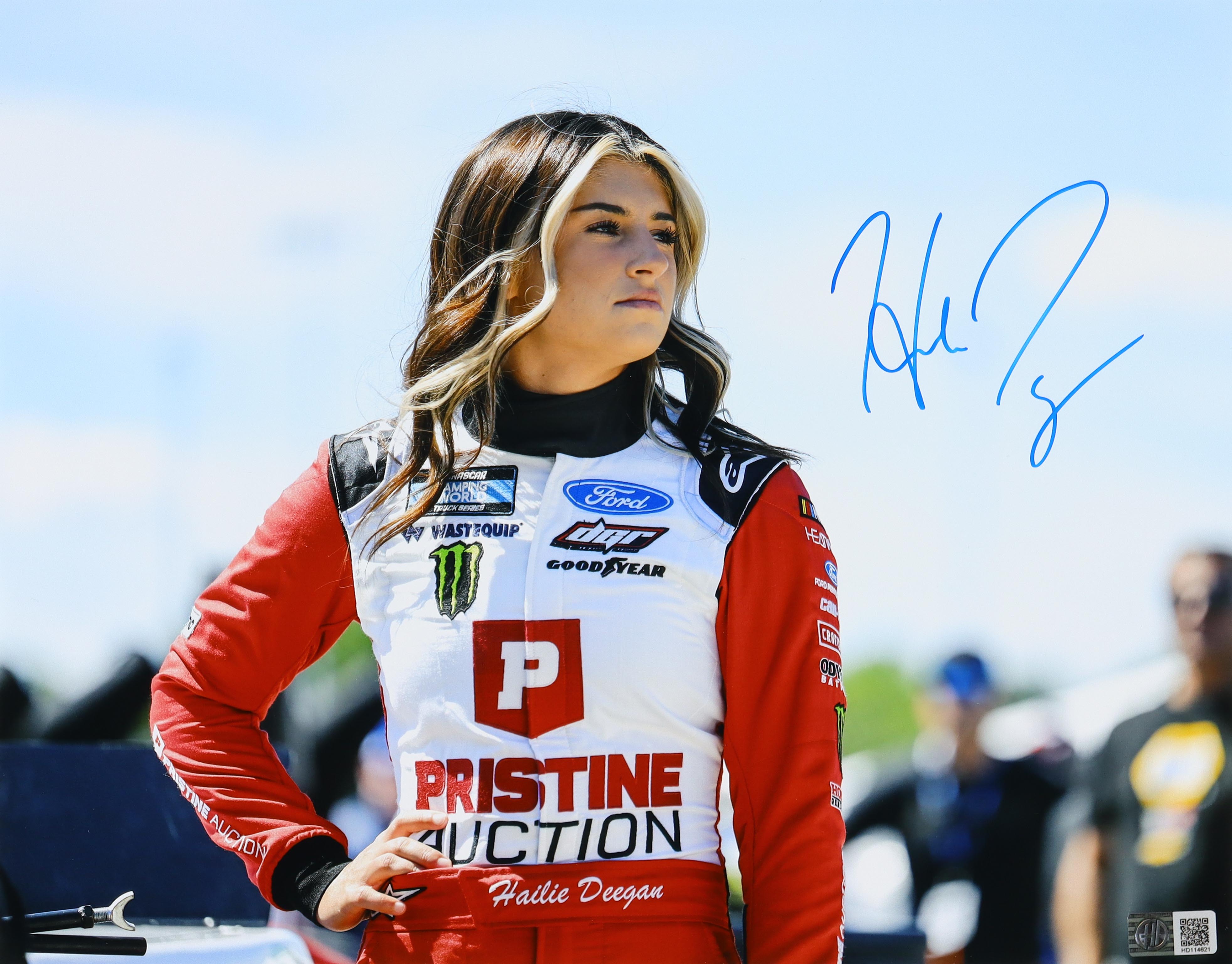 Hailie Deegan Signed NASCAR 11x14 Photo (Deegan COA) at PristineAuction.com Hailie Deegan Signed NASCAR 11x14 Photo (Deegan COA) at PristineAuction.com