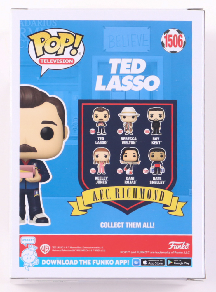 Jason Sudeikis Signed "Ted Lasso" #1506 Ted Lasso Funko Pop! Vinyl Figure (ACOA) at PristineAuction.com Jason Sudeikis Signed "Ted Lasso" #1506 Ted Lasso Funko Pop! Vinyl Figure (ACOA) at PristineAuction.com