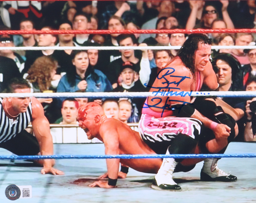 Brett "Hitman" Hart Signed WWE 8x10 Photo (Beckett) at PristineAuction.com Brett "Hitman" Hart Signed WWE 8x10 Photo (Beckett) at PristineAuction.com