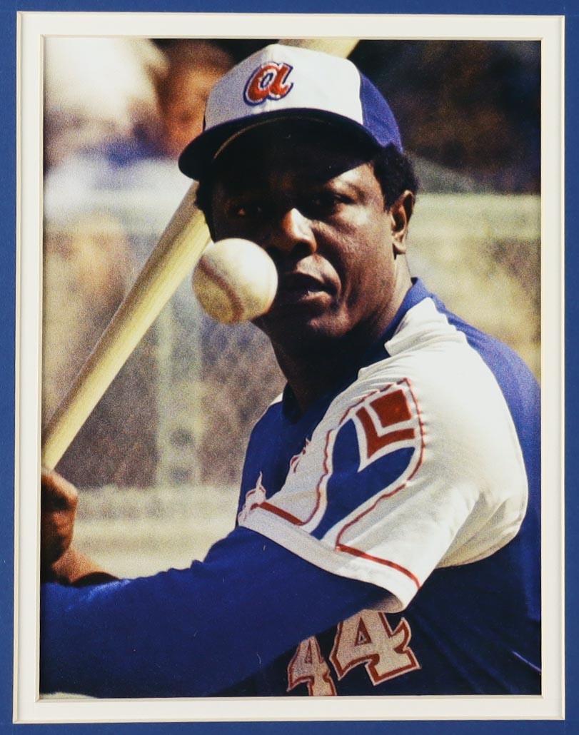 Hank Aaron Signed Custom Framed Index Card Display with Jersey, 715 Home Runs Pin & HOF Induction Pin (BGS) at PristineAuction.com Hank Aaron Signed Custom Framed Index Card Display with Jersey, 715 Home Runs Pin & HOF Induction Pin (BGS) at PristineAuction.com