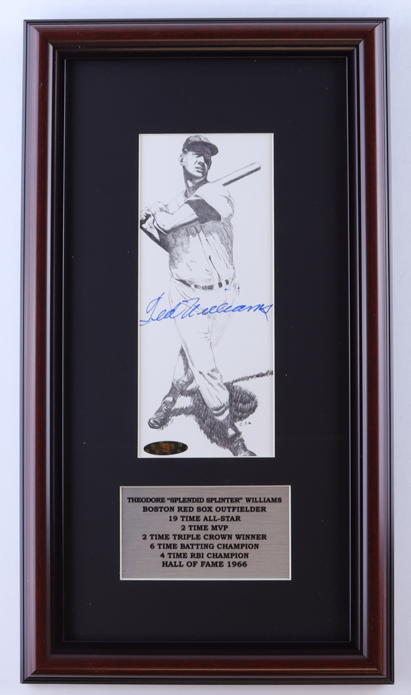Ted Williams Signed Custom Framed Art Print Display (Williams) at PristineAuction.com Ted Williams Signed Custom Framed Art Print Display (Williams) at PristineAuction.com