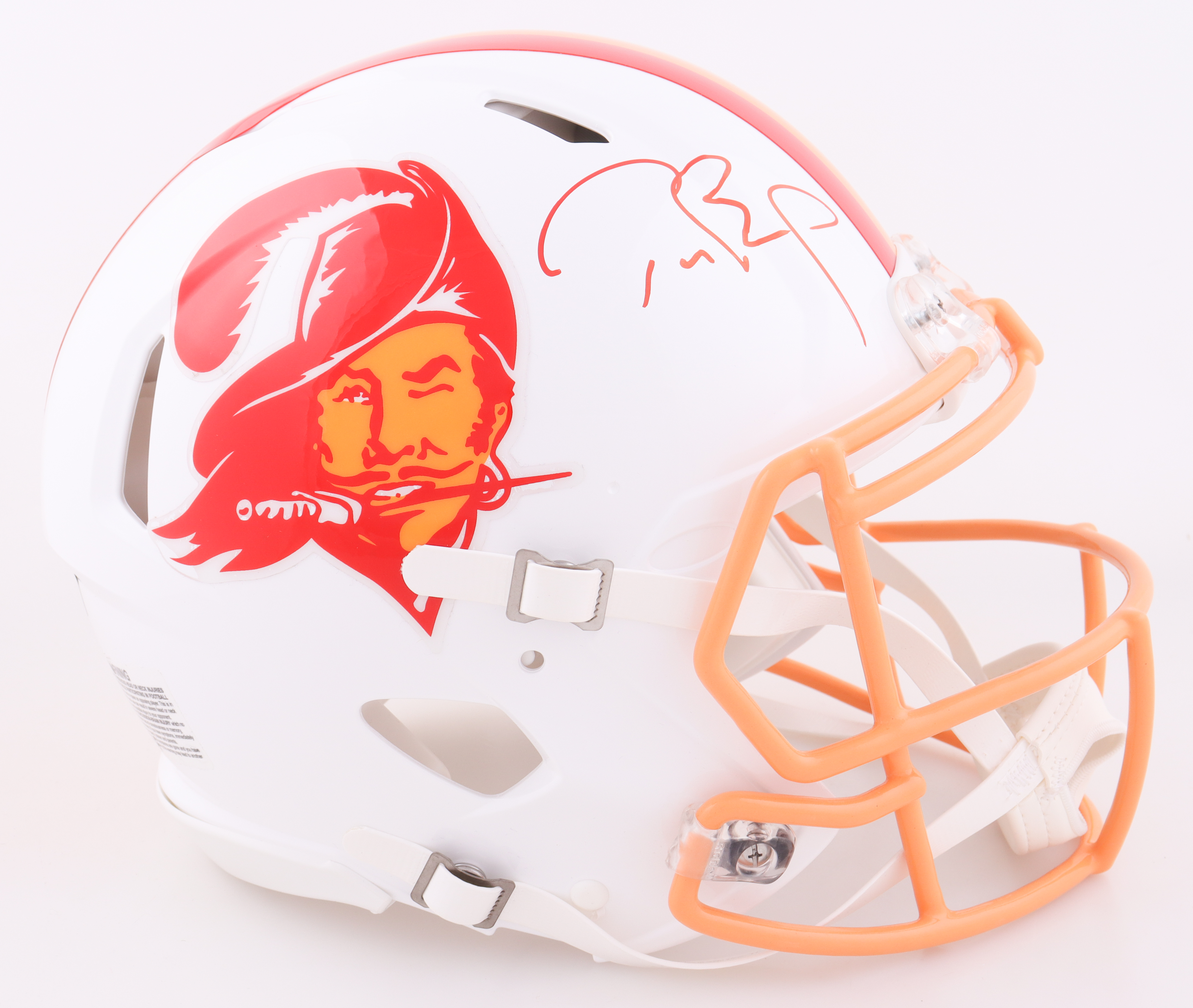Tom Brady Signed Buccaneers Full-Size Authentic On-Field Throwback Helmet with Display Case (Fanatics) at PristineAuction.com Tom Brady Signed Buccaneers Full-Size Authentic On-Field Throwback Helmet with Display Case (Fanatics) at PristineAuction.com
