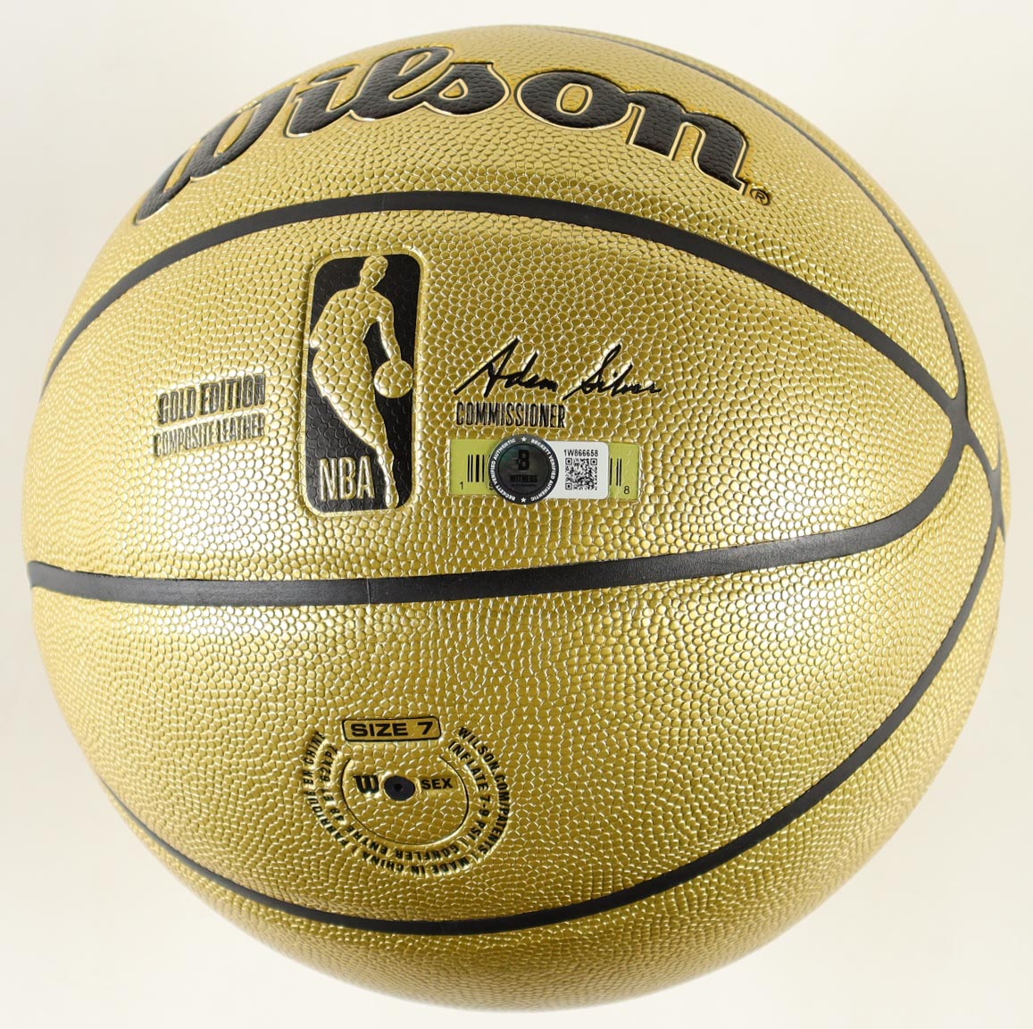 Magic Johnson Signed Gold NBA Basketball In Display Case (Beckett) at PristineAuction.com Magic Johnson Signed Gold NBA Basketball In Display Case (Beckett) at PristineAuction.com