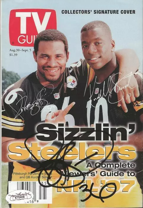 Jerome Bettis Signed 1997 TV Guide Magazine (JSA) at PristineAuction.com Jerome Bettis Signed 1997 TV Guide Magazine (JSA) at PristineAuction.com