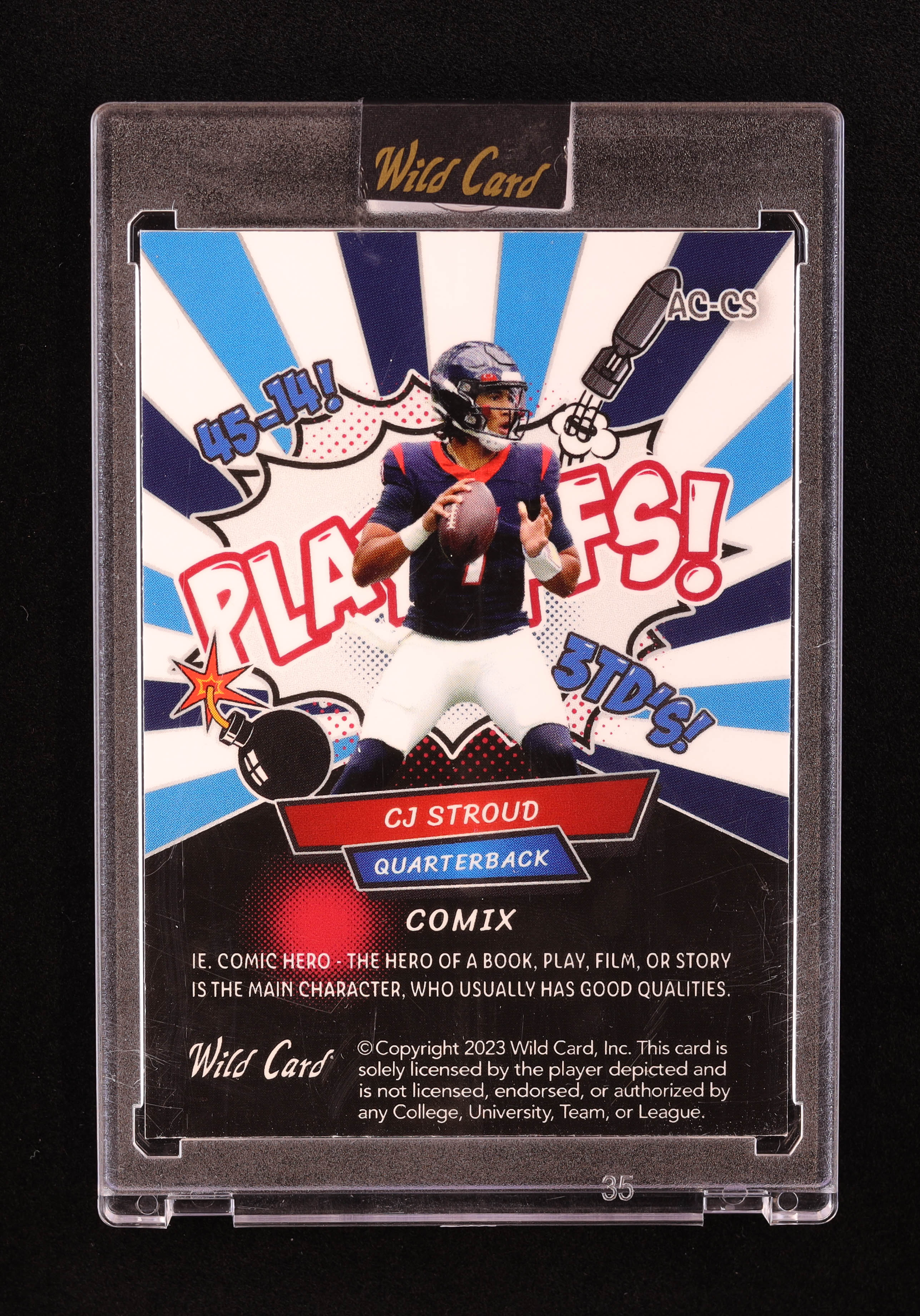 CJ Stroud 2023 Wild Card Alumination Comix Mosaic Silver #ACCS #10/50 RC at PristineAuction.com CJ Stroud 2023 Wild Card Alumination Comix Mosaic Silver #ACCS #10/50 RC at PristineAuction.com