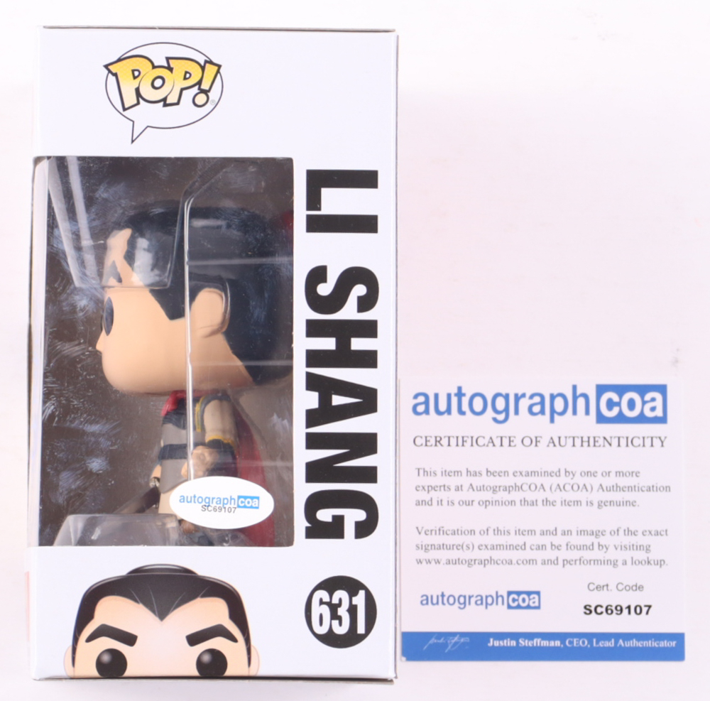 B.D. Wong Signed "Mulan" #631 Li Shang Funko Pop! Vinyl Figure (ACOA) at PristineAuction.com B.D. Wong Signed "Mulan" #631 Li Shang Funko Pop! Vinyl Figure (ACOA) at PristineAuction.com