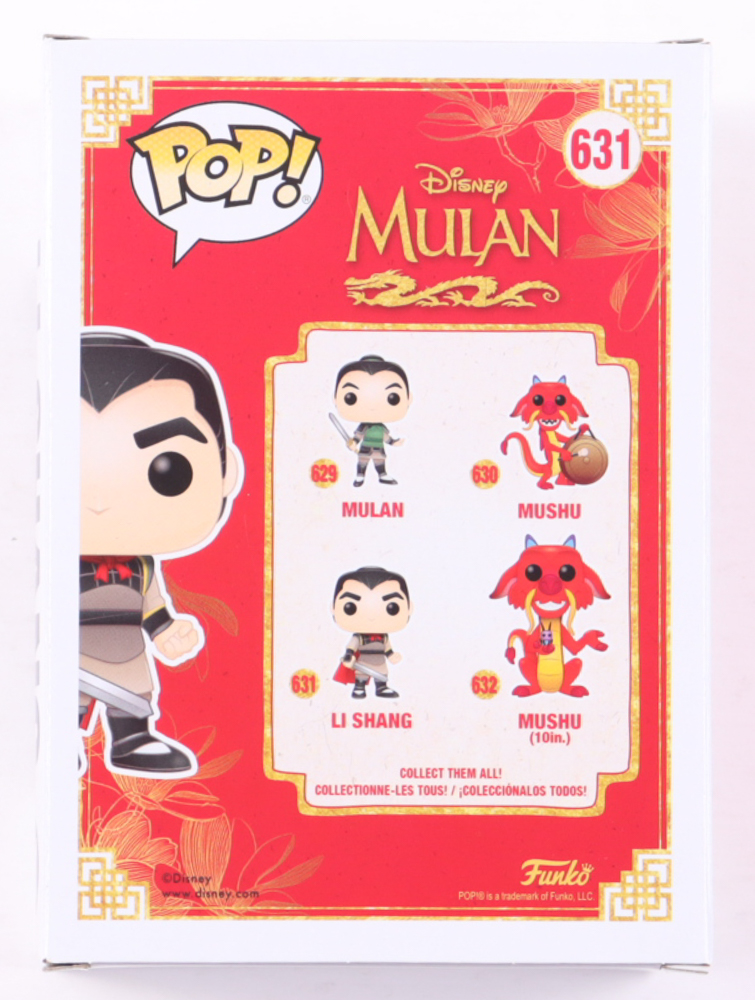 B.D. Wong Signed "Mulan" #631 Li Shang Funko Pop! Vinyl Figure (ACOA) at PristineAuction.com B.D. Wong Signed "Mulan" #631 Li Shang Funko Pop! Vinyl Figure (ACOA) at PristineAuction.com