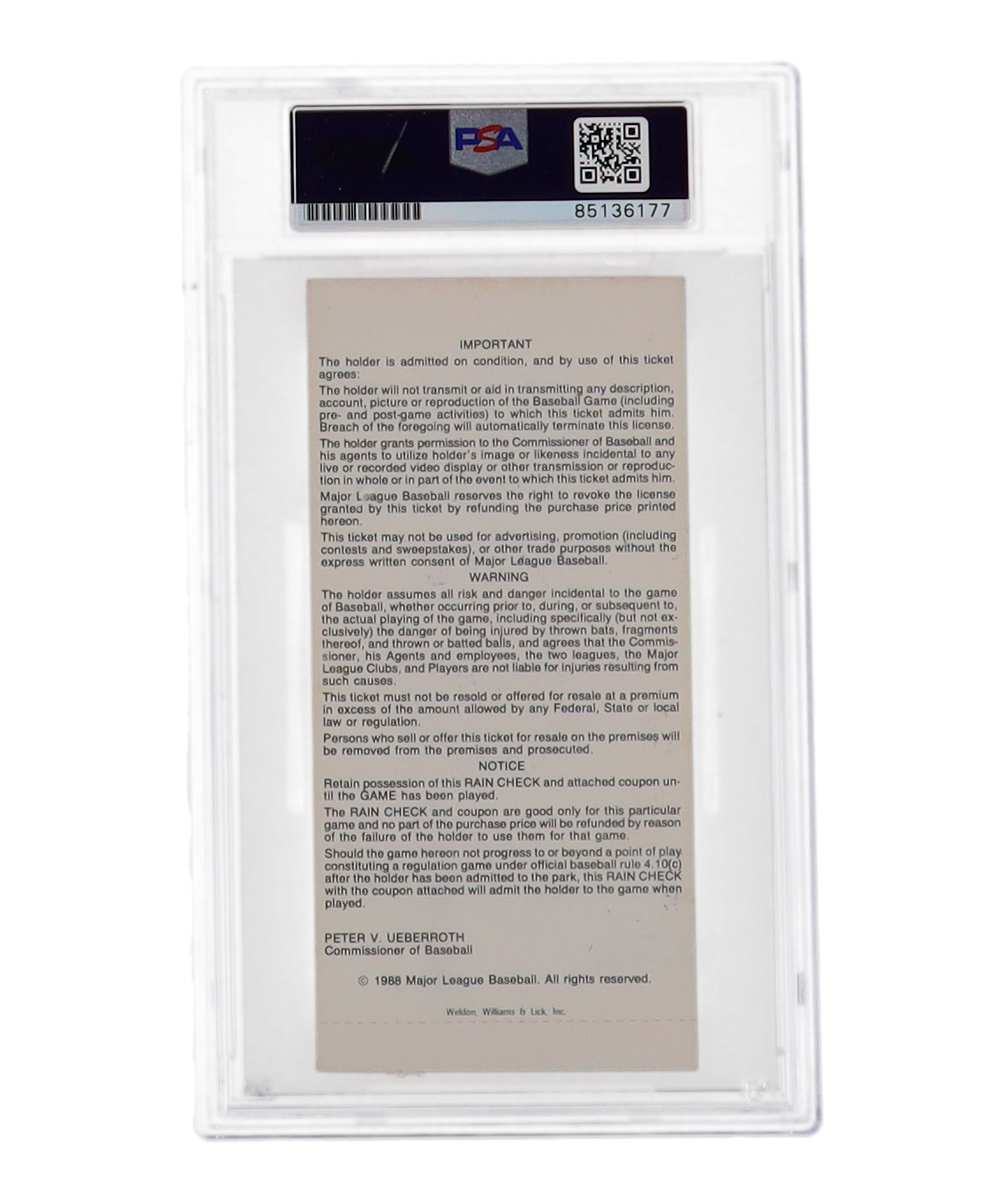 Nolan Ryan Signed 1988 Original All-Star Game Ticket (PSA | Auto Grade 10) at PristineAuction.com Nolan Ryan Signed 1988 Original All-Star Game Ticket (PSA | Auto Grade 10) at PristineAuction.com