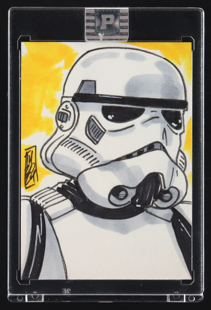 First Order Storm Trooper | Star Wars | Original Art Sketch Card by Tom Hodges (1/1 Original Art) at PristineAuction.com First Order Storm Trooper | Star Wars | Original Art Sketch Card by Tom Hodges (1/1 Original Art) at PristineAuction.com