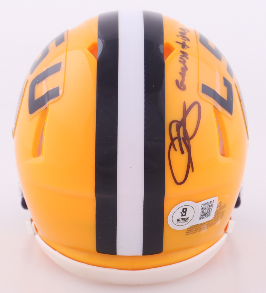 Maillot De Football Blanc Dédicacé Odell Beckham Jr LSU Tigers - Authentifié Beckett, Taille XL