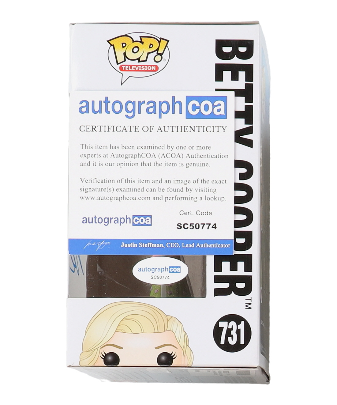 Lili Reinhart Signed "Riverdale" #731 Betty Cooper Funko Pop! Vinyl Figure (ACOA) at PristineAuction.com Lili Reinhart Signed "Riverdale" #731 Betty Cooper Funko Pop! Vinyl Figure (ACOA) at PristineAuction.com