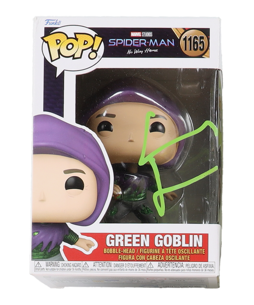 Willem Dafoe Signed "Spider-Man: No Way Home" #1165 Green Goblin Bobble-Head Funko Pop! Vinyl Figure (ACOA) at PristineAuction.com Willem Dafoe Signed "Spider-Man: No Way Home" #1165 Green Goblin Bobble-Head Funko Pop! Vinyl Figure (ACOA) at PristineAuction.com