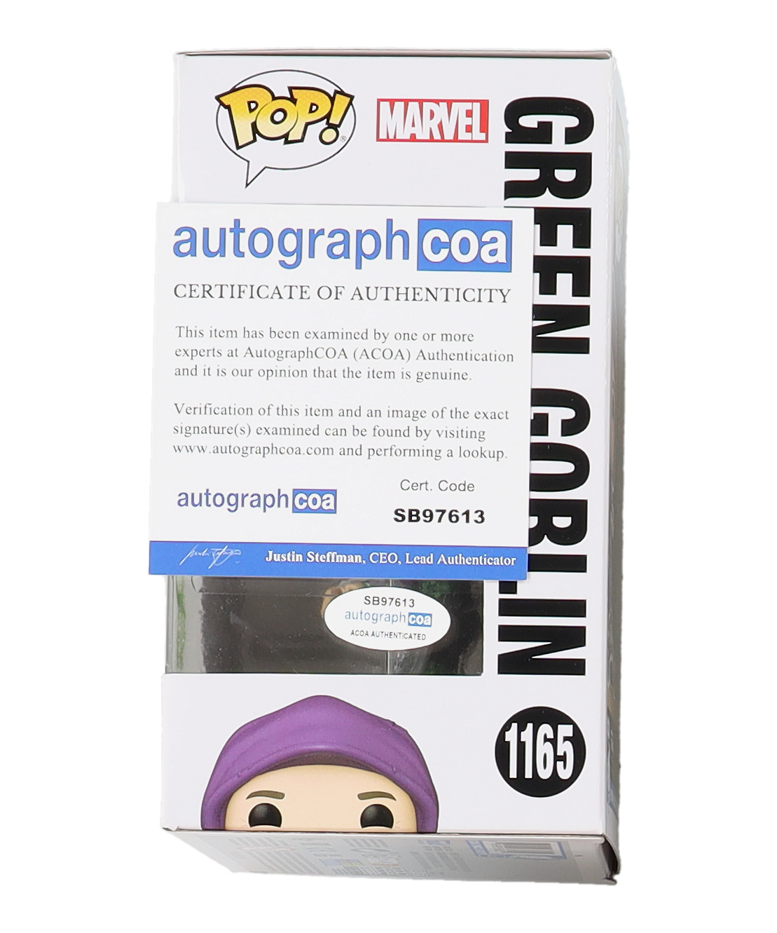 Willem Dafoe Signed "Spider-Man: No Way Home" #1165 Green Goblin Bobble-Head Funko Pop! Vinyl Figure (ACOA) at PristineAuction.com Willem Dafoe Signed "Spider-Man: No Way Home" #1165 Green Goblin Bobble-Head Funko Pop! Vinyl Figure (ACOA) at PristineAuction.com