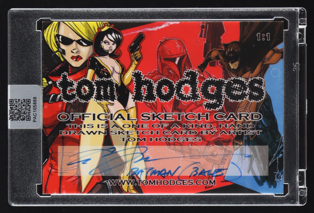 Batman | DC | Christian Bale | Original Art Sketch Card by Tom Hodges (1/1 Original Art) at PristineAuction.com Batman | DC | Christian Bale | Original Art Sketch Card by Tom Hodges (1/1 Original Art) at PristineAuction.com