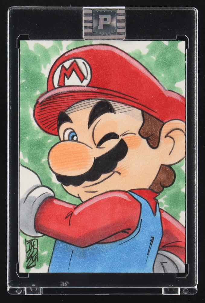 Mario | Nintendo | Original Art Sketch Card by Tom Hodges (1/1 Original Art) at PristineAuction.com Mario | Nintendo | Original Art Sketch Card by Tom Hodges (1/1 Original Art) at PristineAuction.com