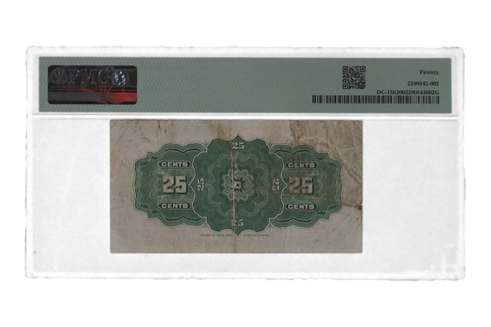 1900 Dominion of Canada .25¢ Currency Note / DC-15b Signed: T.C ...