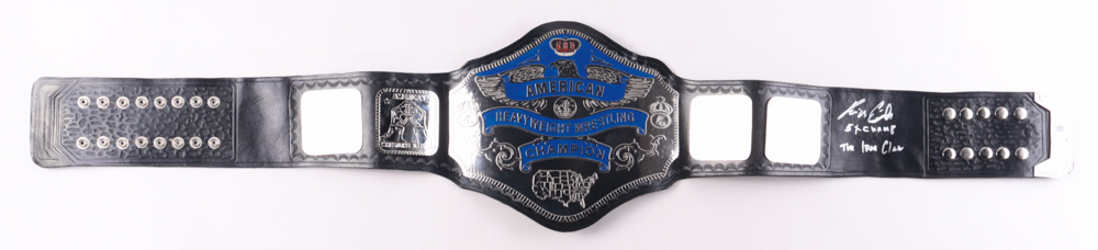 Kevin Von Erich Signed American Heavyweight Champion Wrestling Belt Inscribed "5x Champ" & "The Iron Claw" (Beckett) at PristineAuction.com Kevin Von Erich Signed American Heavyweight Champion Wrestling Belt Inscribed "5x Champ" & "The Iron Claw" (Beckett) at PristineAuction.com