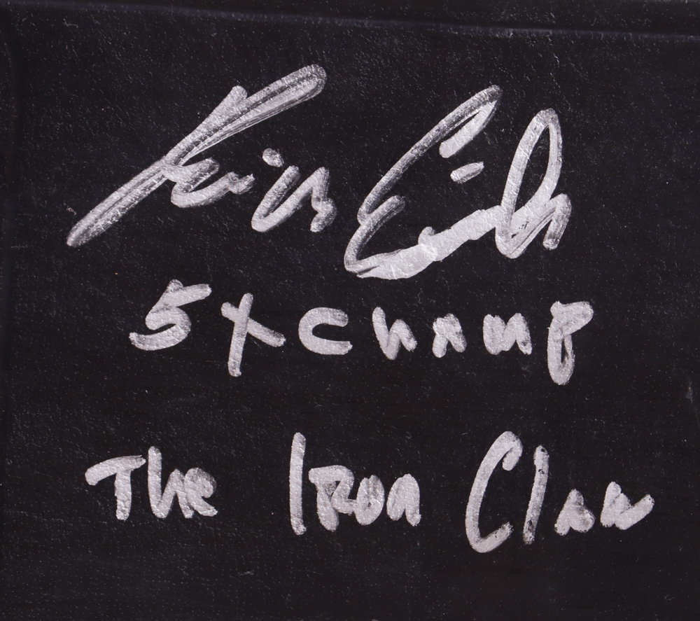 Kevin Von Erich Signed American Heavyweight Champion Wrestling Belt Inscribed "5x Champ" & "The Iron Claw" (Beckett) at PristineAuction.com Kevin Von Erich Signed American Heavyweight Champion Wrestling Belt Inscribed "5x Champ" & "The Iron Claw" (Beckett) at PristineAuction.com