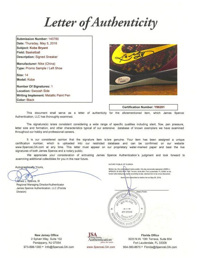 Kobe Bryant Signed Pair of Kobe x Nike VIII Sample Basketball Shoes (JSA) at PristineAuction.com Kobe Bryant Signed Pair of Kobe x Nike VIII Sample Basketball Shoes (JSA) at PristineAuction.com