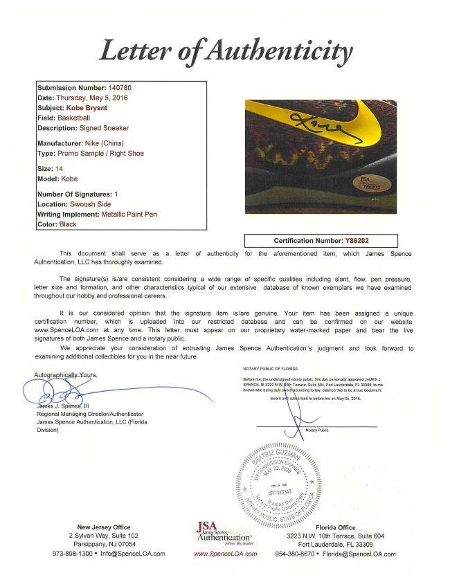 Kobe Bryant Signed Pair of Kobe x Nike VIII Sample Basketball Shoes (JSA) at PristineAuction.com Kobe Bryant Signed Pair of Kobe x Nike VIII Sample Basketball Shoes (JSA) at PristineAuction.com