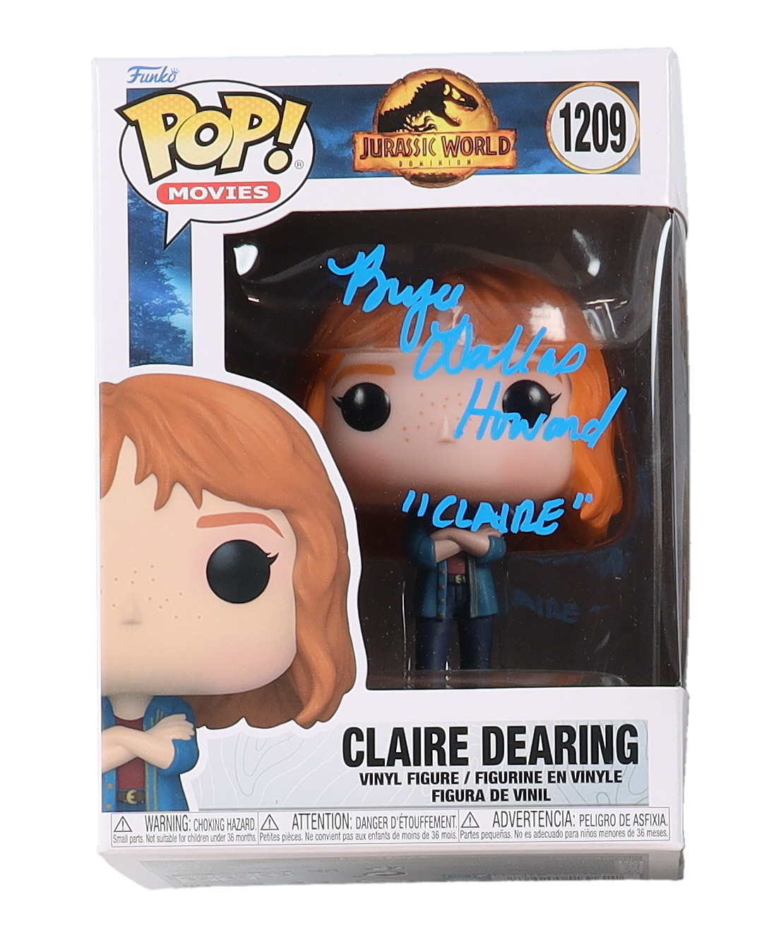 Bryce Dallas Howard Signed "Jurassic World: Dominion" #1209 Claire Dearing Funko Pop! Vinyl Figure Inscribed "Claire" (Beckett & OC Celebrity Marketing) at PristineAuction.com Bryce Dallas Howard Signed "Jurassic World: Dominion" #1209 Claire Dearing Funko Pop! Vinyl Figure Inscribed "Claire" (Beckett & OC Celebrity Marketing) at PristineAuction.com