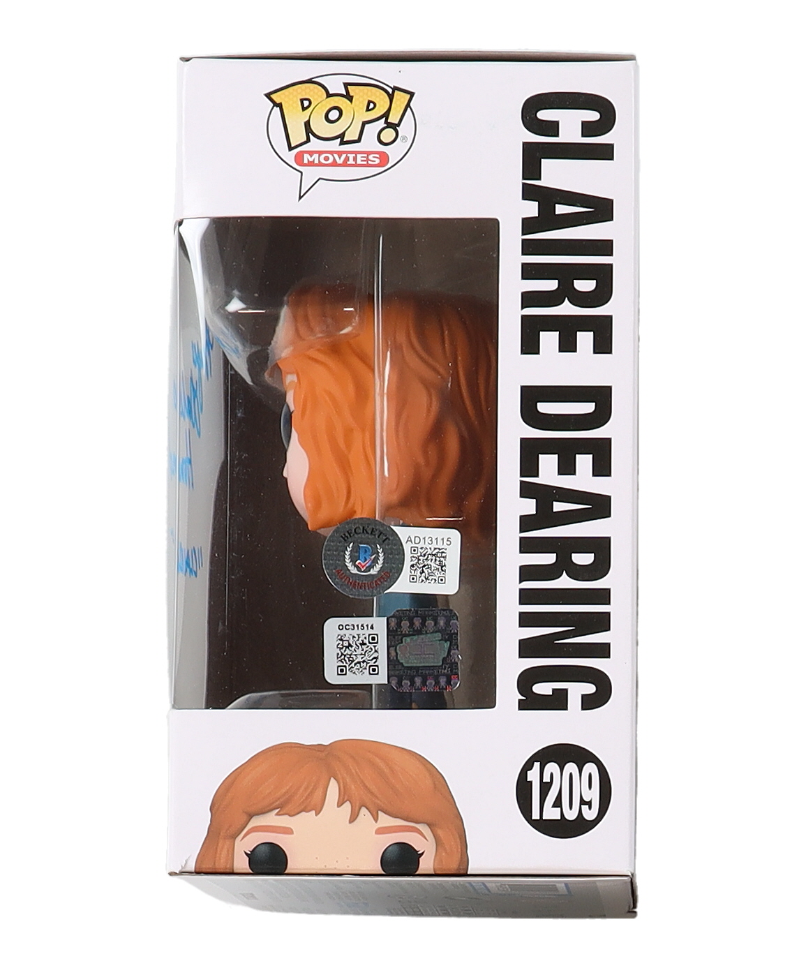 Bryce Dallas Howard Signed "Jurassic World: Dominion" #1209 Claire Dearing Funko Pop! Vinyl Figure Inscribed "Claire" (Beckett & OC Celebrity Marketing) at PristineAuction.com Bryce Dallas Howard Signed "Jurassic World: Dominion" #1209 Claire Dearing Funko Pop! Vinyl Figure Inscribed "Claire" (Beckett & OC Celebrity Marketing) at PristineAuction.com
