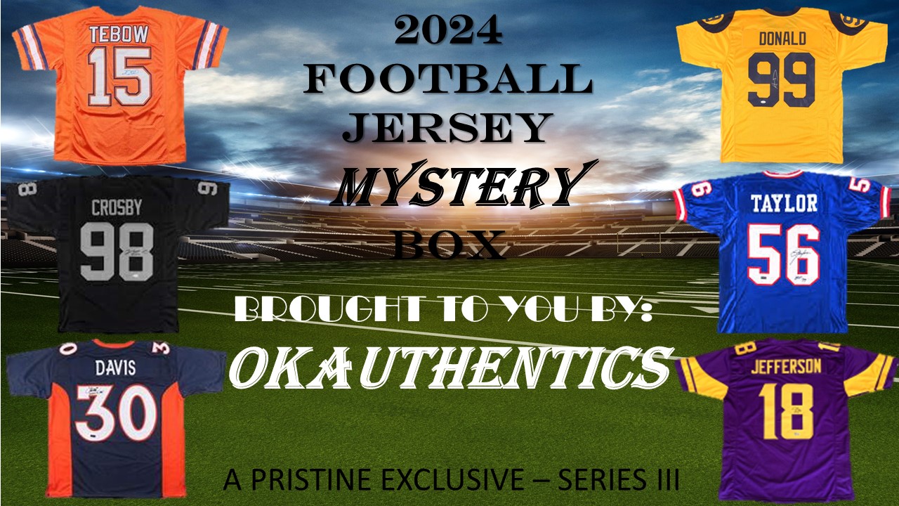 OKAUTHENTICS 2024 Football Jersey Mystery Box - Series III at PristineAuction.com OKAUTHENTICS 2024 Football Jersey Mystery Box - Series III at PristineAuction.com
