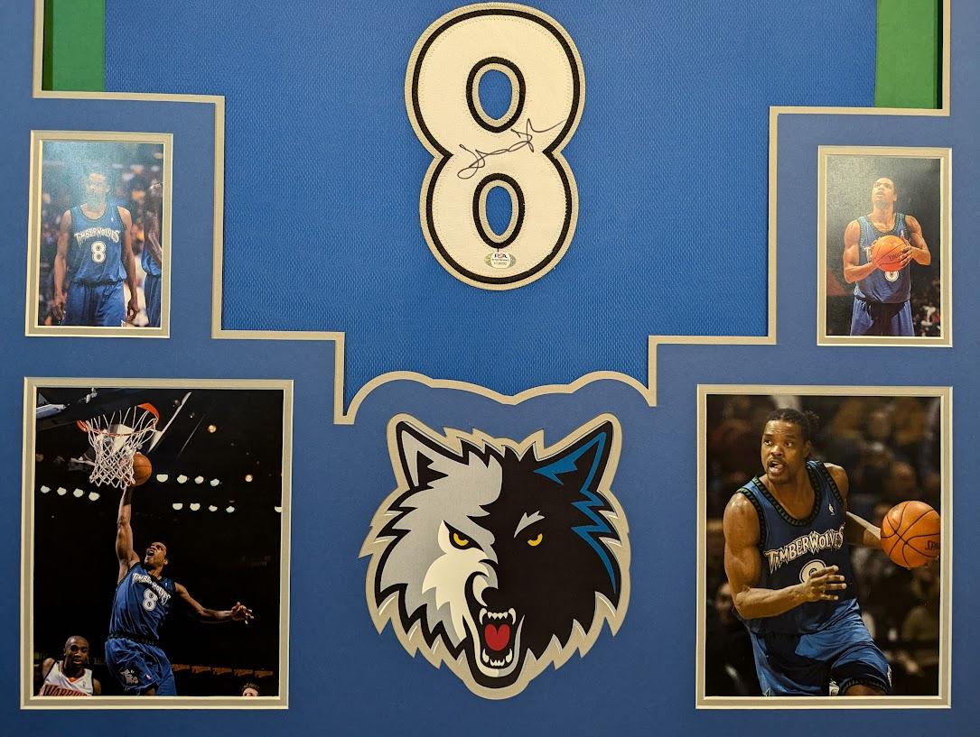 Latrell Sprewell Signed Custom Framed Jersey (Beckett) at PristineAuction.com Latrell Sprewell Signed Custom Framed Jersey (Beckett) at PristineAuction.com