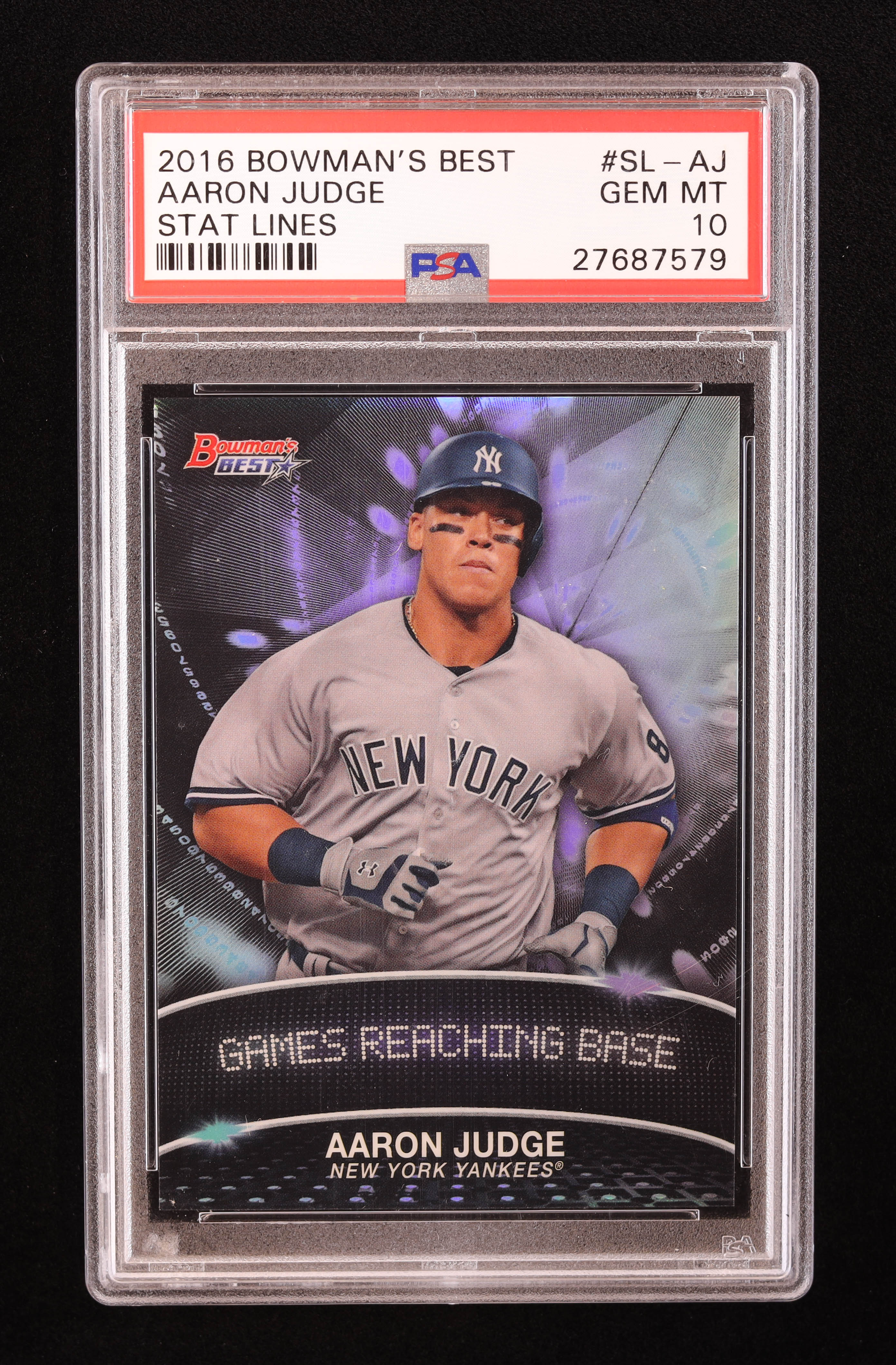 Aaron Judge 2016 Bowman's Best Stat Lines #SLAJ RC (PSA 10) at PristineAuction.com Aaron Judge 2016 Bowman's Best Stat Lines #SLAJ RC (PSA 10) at PristineAuction.com