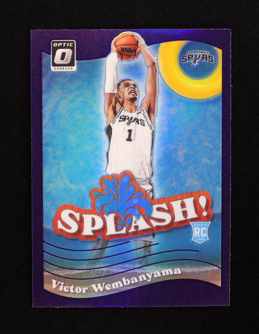 Victor Wembanyama 2023-24 Donruss Optic Splash Purple Holo Prizm #6 RC at PristineAuction.com Victor Wembanyama 2023-24 Donruss Optic Splash Purple Holo Prizm #6 RC at PristineAuction.com