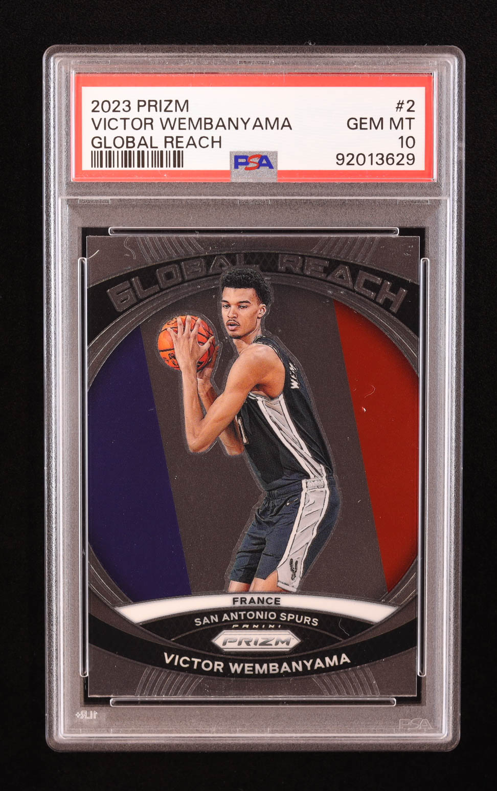 Victor Wembanyama 2023-24 Panini Prizm Global Reach #2 RC (PSA 10) at PristineAuction.com Victor Wembanyama 2023-24 Panini Prizm Global Reach #2 RC (PSA 10) at PristineAuction.com