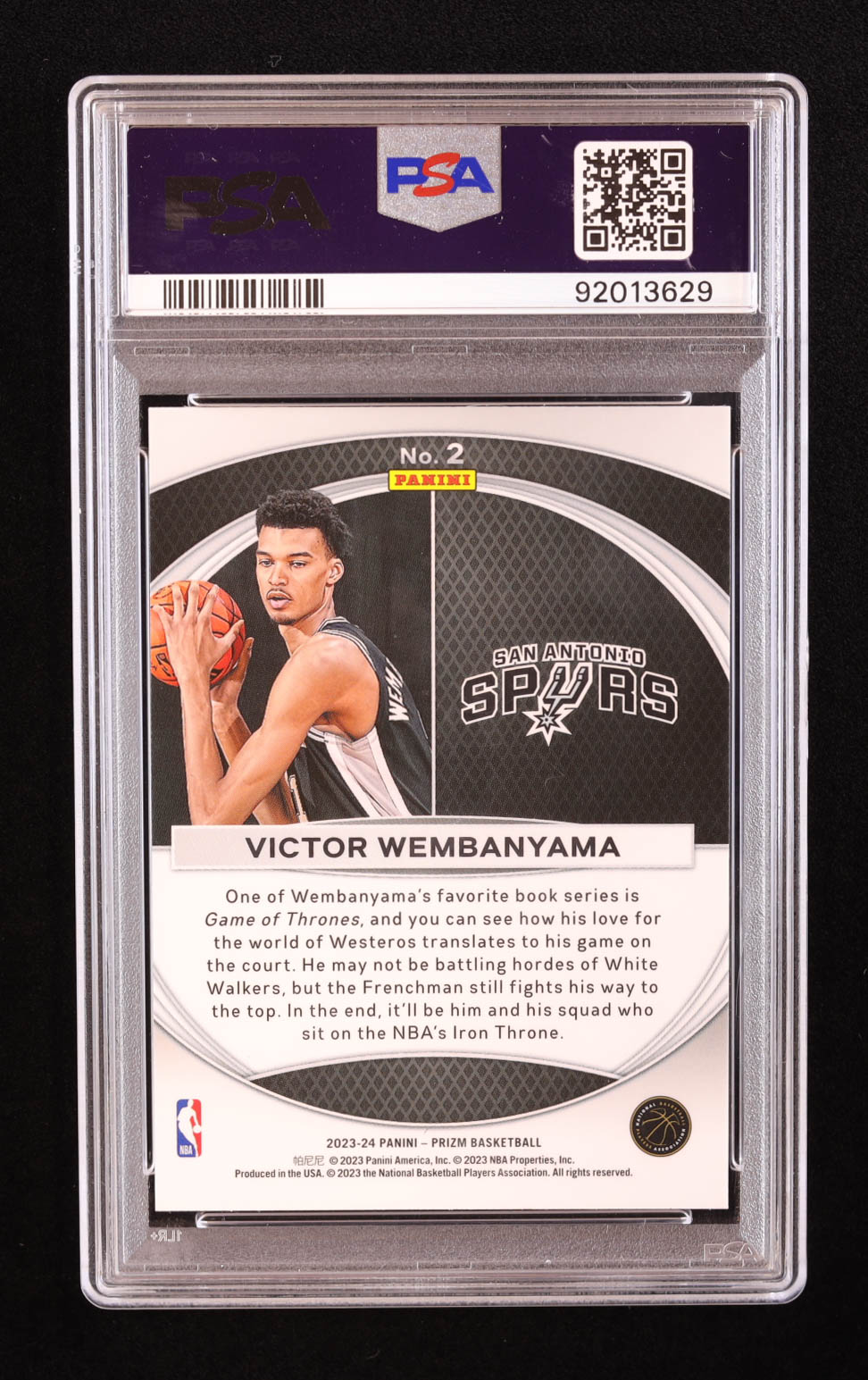 Victor Wembanyama 2023-24 Panini Prizm Global Reach #2 RC (PSA 10) at PristineAuction.com Victor Wembanyama 2023-24 Panini Prizm Global Reach #2 RC (PSA 10) at PristineAuction.com