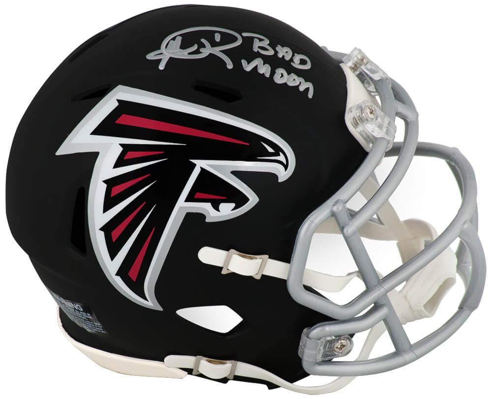 Andre Rison Signed Falcons Speed Mini Helmet Inscribed "Bad Moon" (Schwartz) at PristineAuction.com Andre Rison Signed Falcons Speed Mini Helmet Inscribed "Bad Moon" (Schwartz) at PristineAuction.com