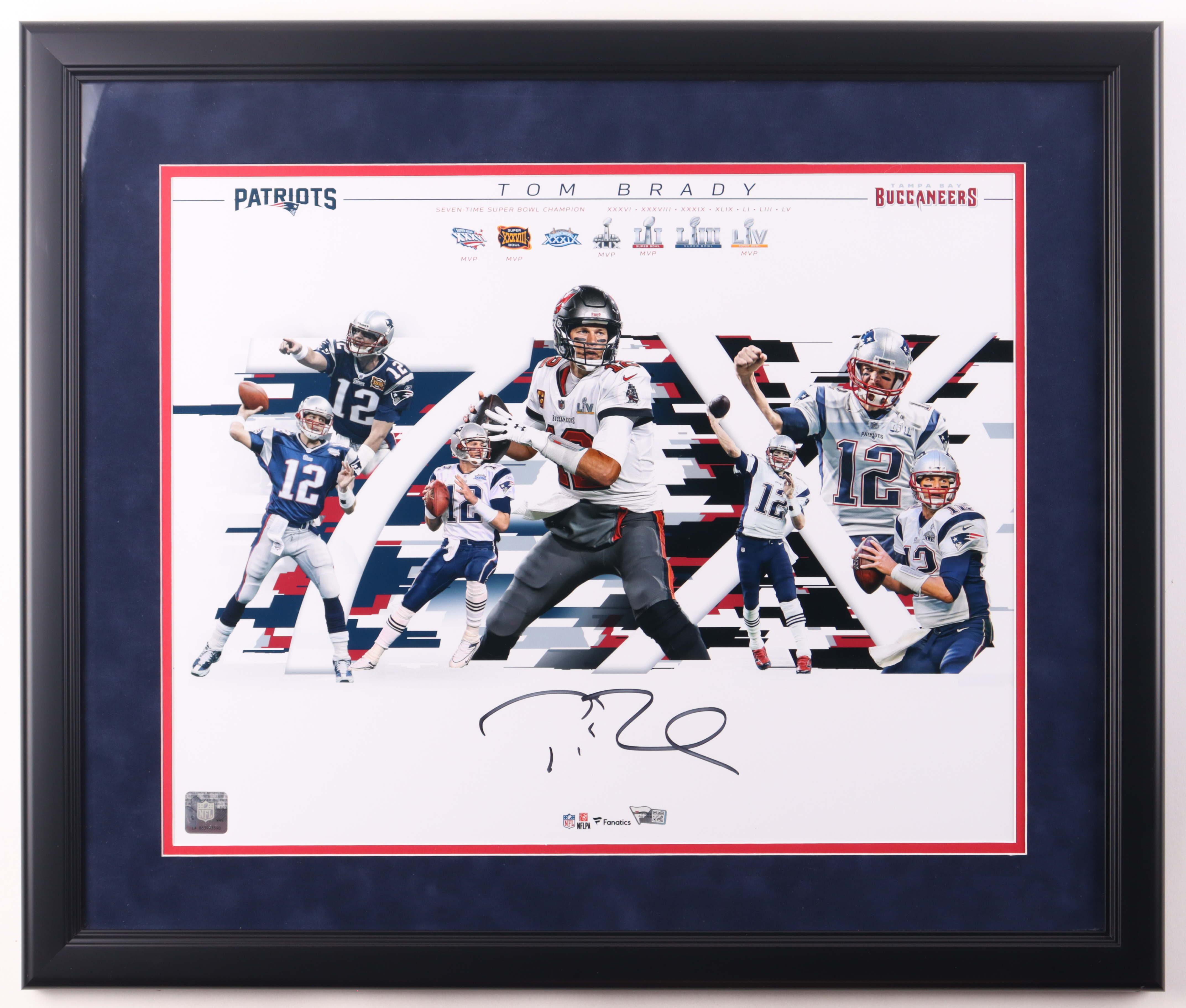 Tom Brady Signed 7x Super Bowl Champion Custom Framed Photo (Fanatics) at PristineAuction.com Tom Brady Signed 7x Super Bowl Champion Custom Framed Photo (Fanatics) at PristineAuction.com