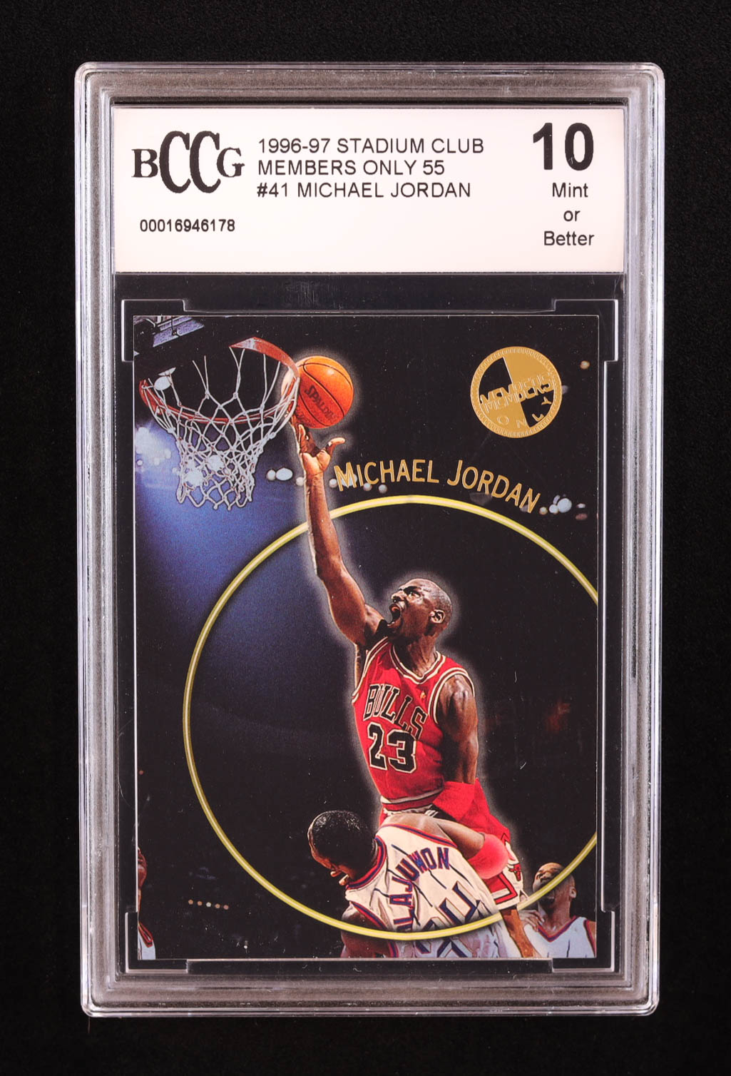 Michael Jordan 1996-97 Stadium Club Members Only 55 #41 (BCCG 10) at PristineAuction.com Michael Jordan 1996-97 Stadium Club Members Only 55 #41 (BCCG 10) at PristineAuction.com