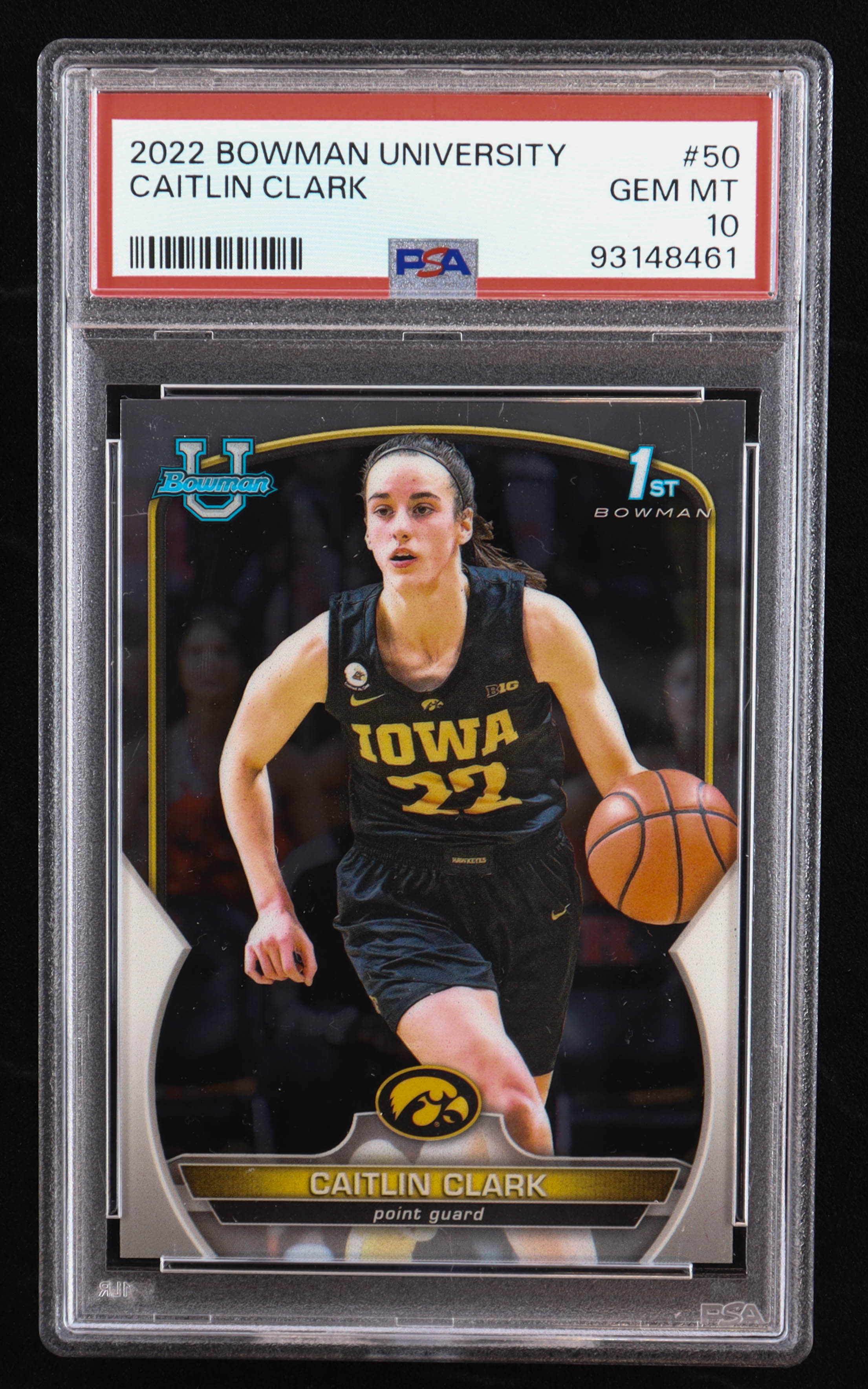 Caitlin Clark 2022-23 Bowman Chrome University #50 RC (PSA 10) at PristineAuction.com Caitlin Clark 2022-23 Bowman Chrome University #50 RC (PSA 10) at PristineAuction.com