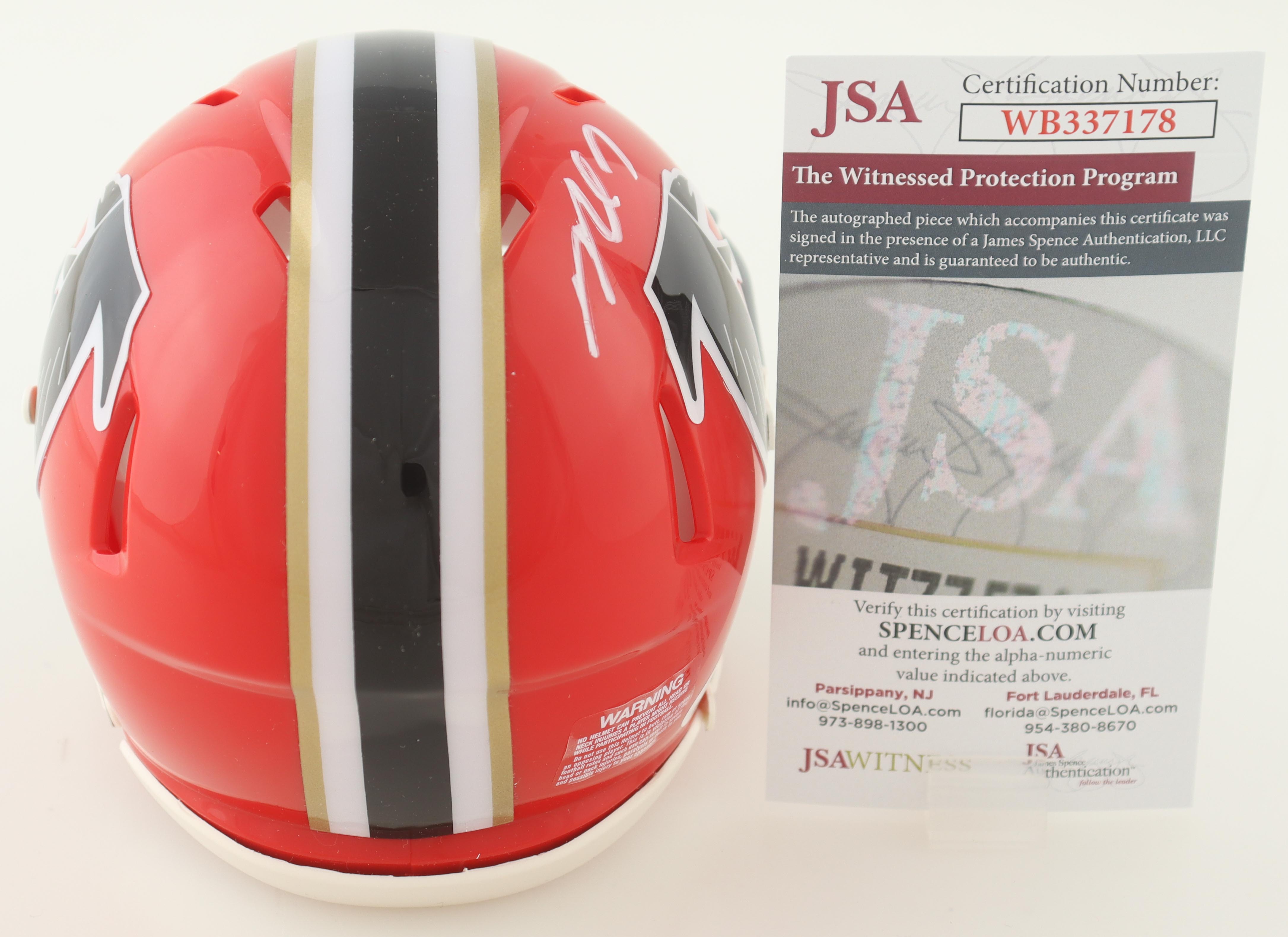 Michael Vick Signed Falcons Speed Mini Helmet (JSA) at PristineAuction.com Michael Vick Signed Falcons Speed Mini Helmet (JSA) at PristineAuction.com