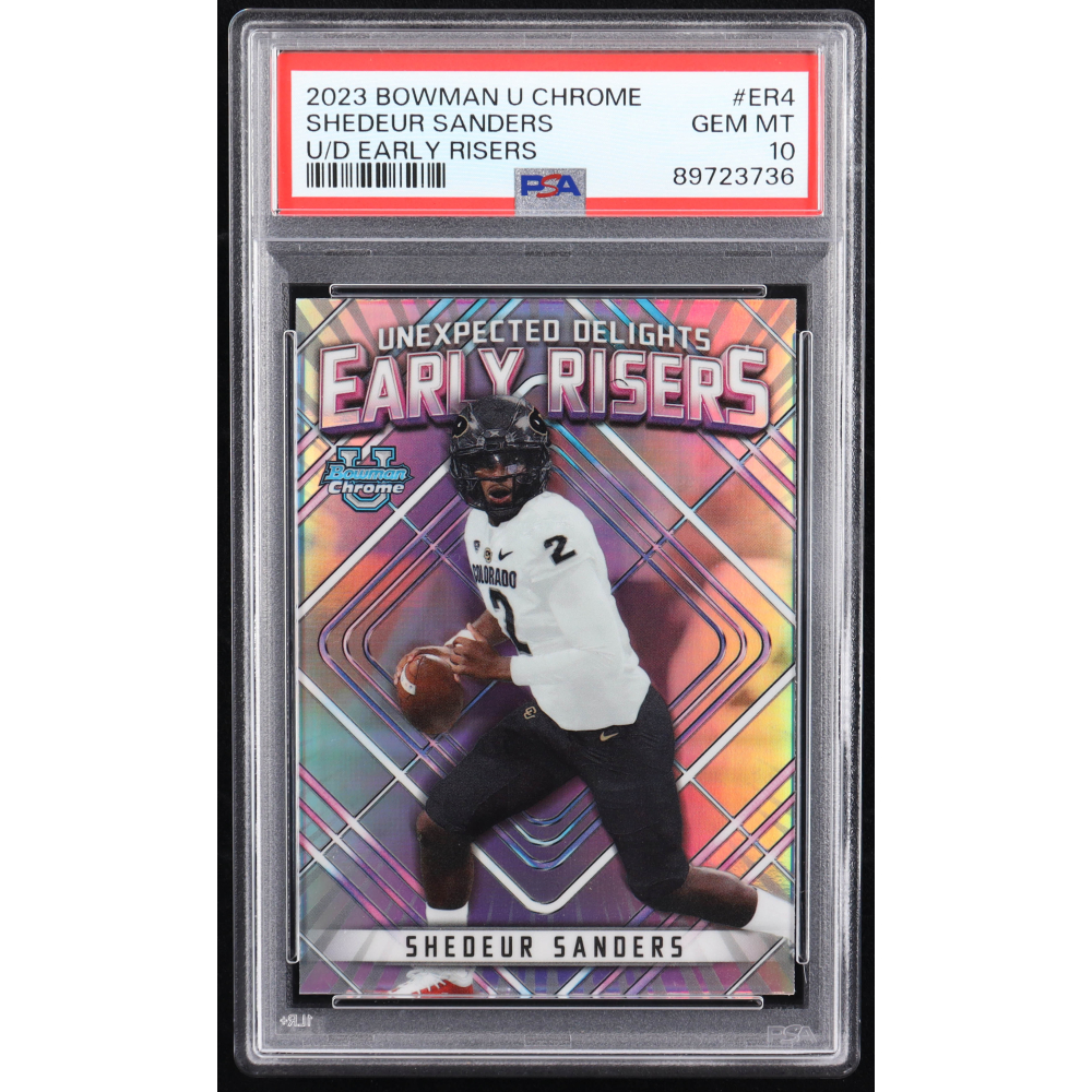 Shedeur Sanders 2023 Bowman Chrome University Unexpected Delights Early ...