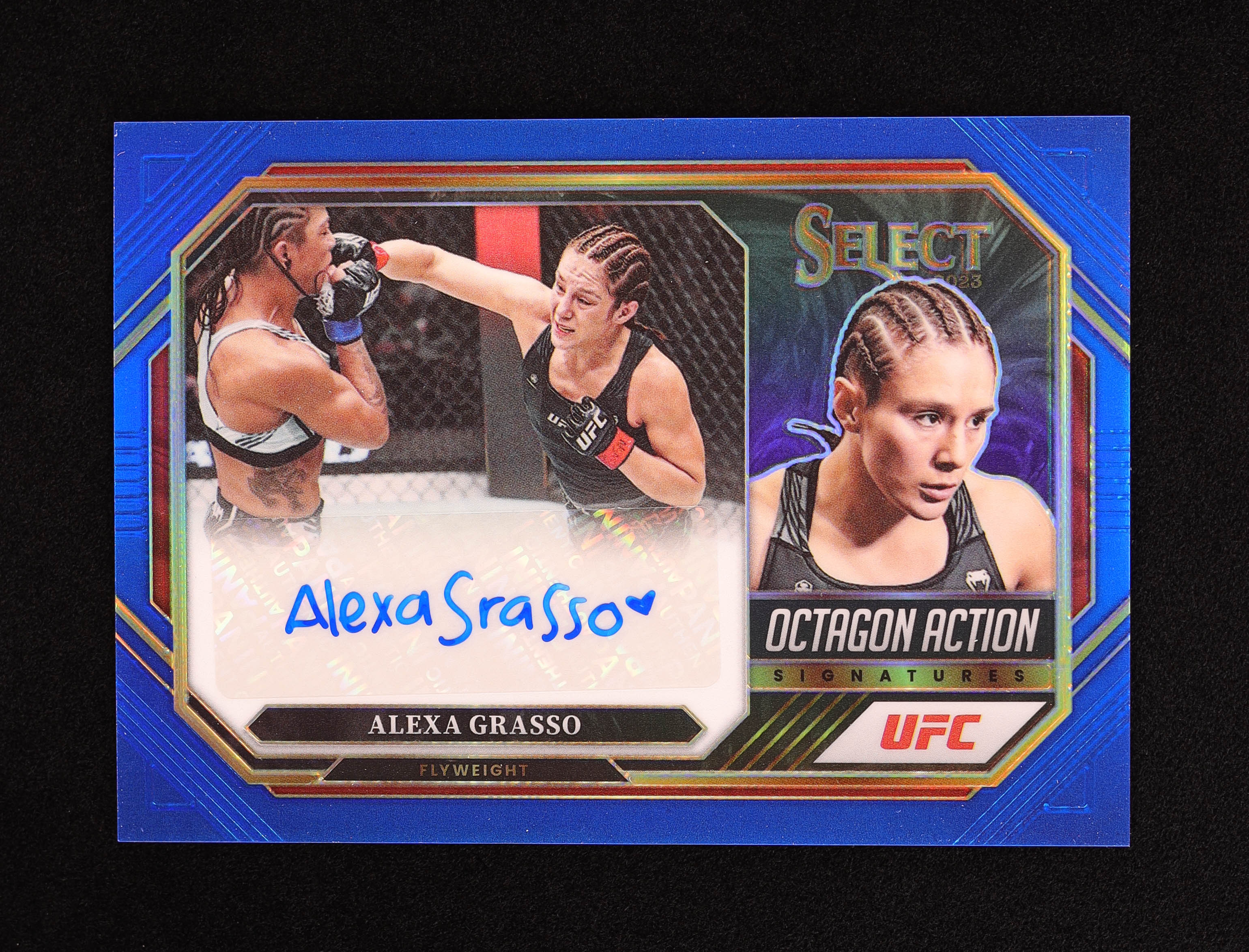 Alexa Grasso 2023 Select UFC Octagon Action Signatures Blue #OAAGR #37/75 at PristineAuction.com Alexa Grasso 2023 Select UFC Octagon Action Signatures Blue #OAAGR #37/75 at PristineAuction.com