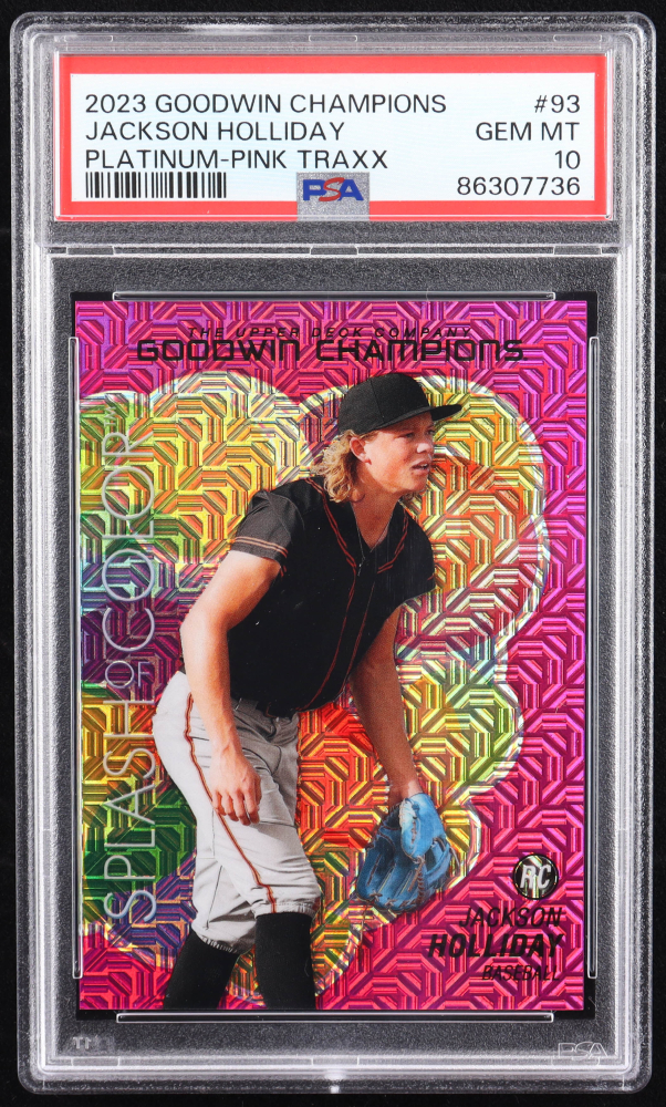 Jackson Holliday 2023 Upper Deck Goodwin Champions Platinum Pink 