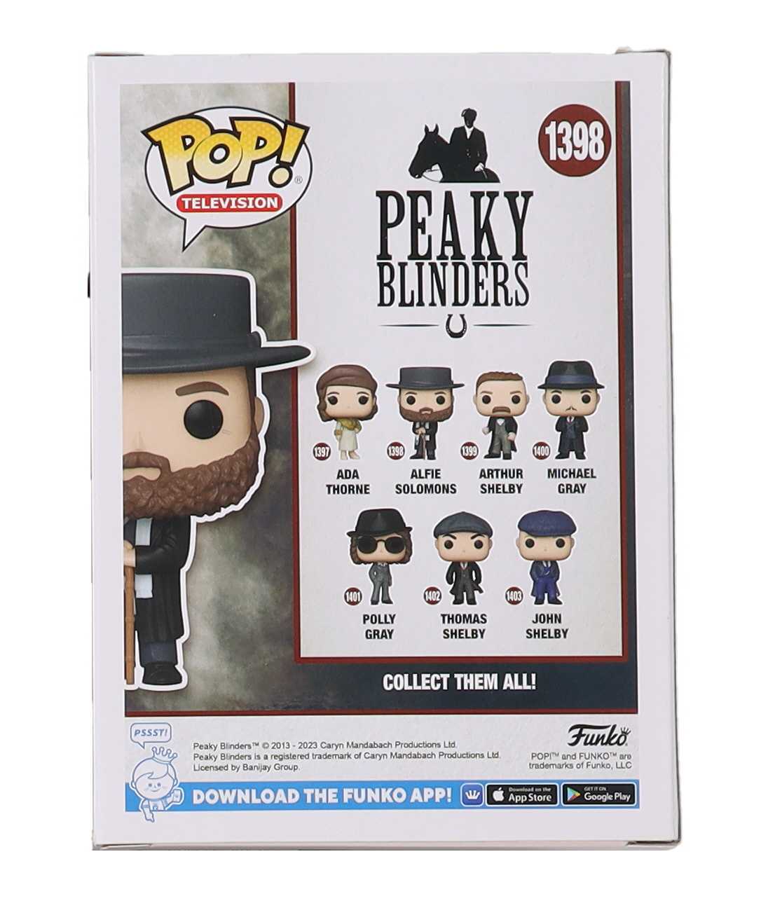 Tom Hardy Signed "Peaky Blinders" #1398 Alfie Solomons Funko Pop! Vinyl Figure (Beckett) at PristineAuction.com Tom Hardy Signed "Peaky Blinders" #1398 Alfie Solomons Funko Pop! Vinyl Figure (Beckett) at PristineAuction.com