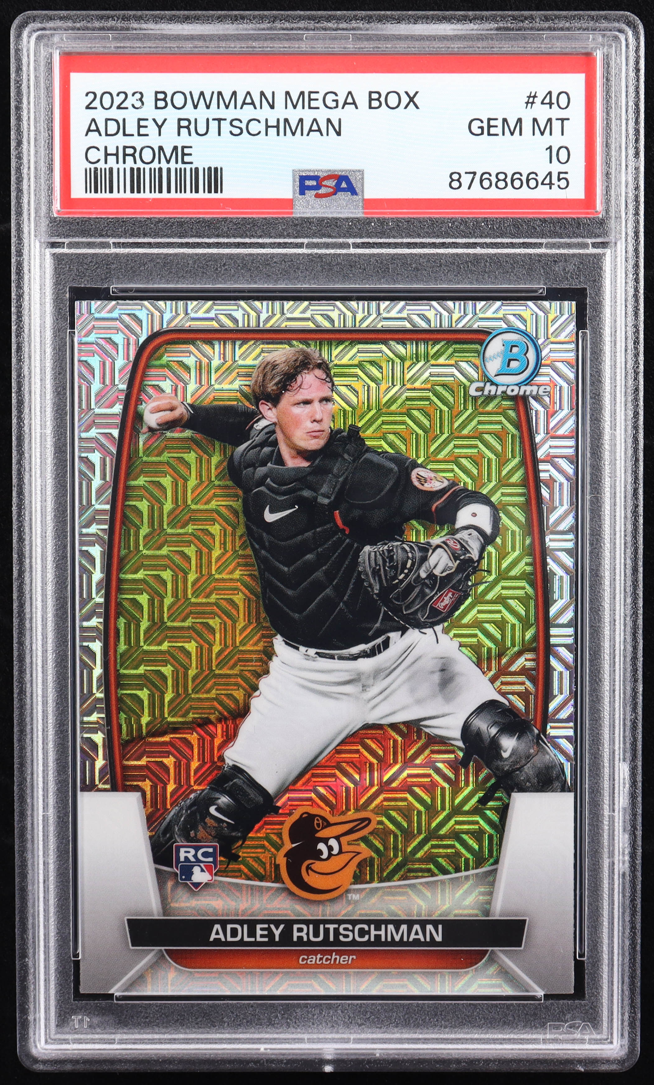 Adley Rutschman 2023 Bowman Chrome Mega Box #40 RC (PSA 10) at PristineAuction.com Adley Rutschman 2023 Bowman Chrome Mega Box #40 RC (PSA 10) at PristineAuction.com