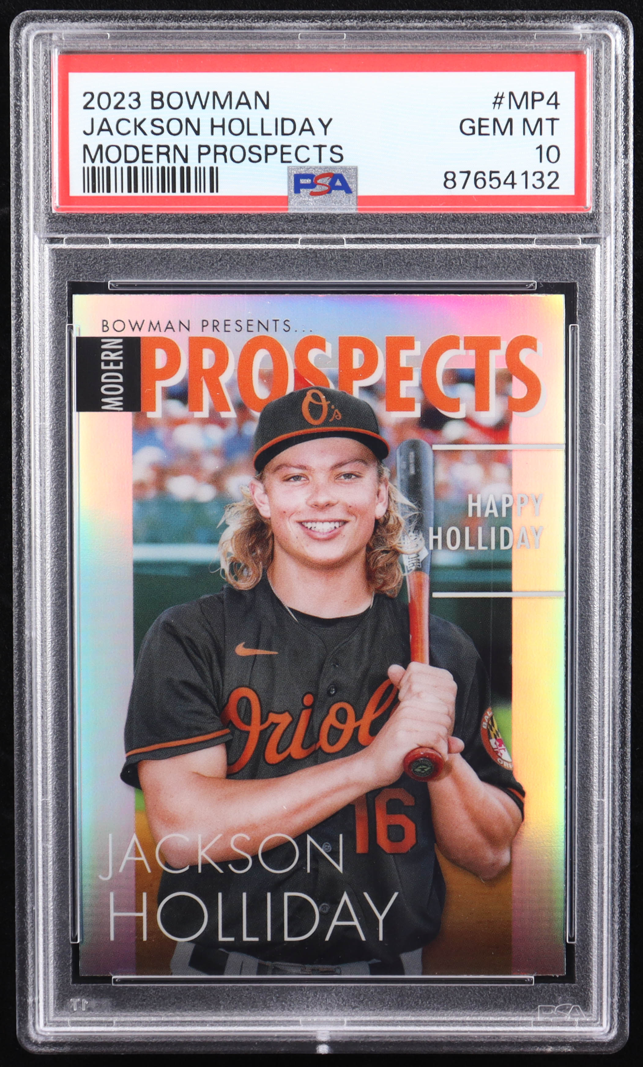 Jackson Holliday 2023 Bowman Chrome Modern Prospect #MP4 RC (PSA 10) at PristineAuction.com Jackson Holliday 2023 Bowman Chrome Modern Prospect #MP4 RC (PSA 10) at PristineAuction.com