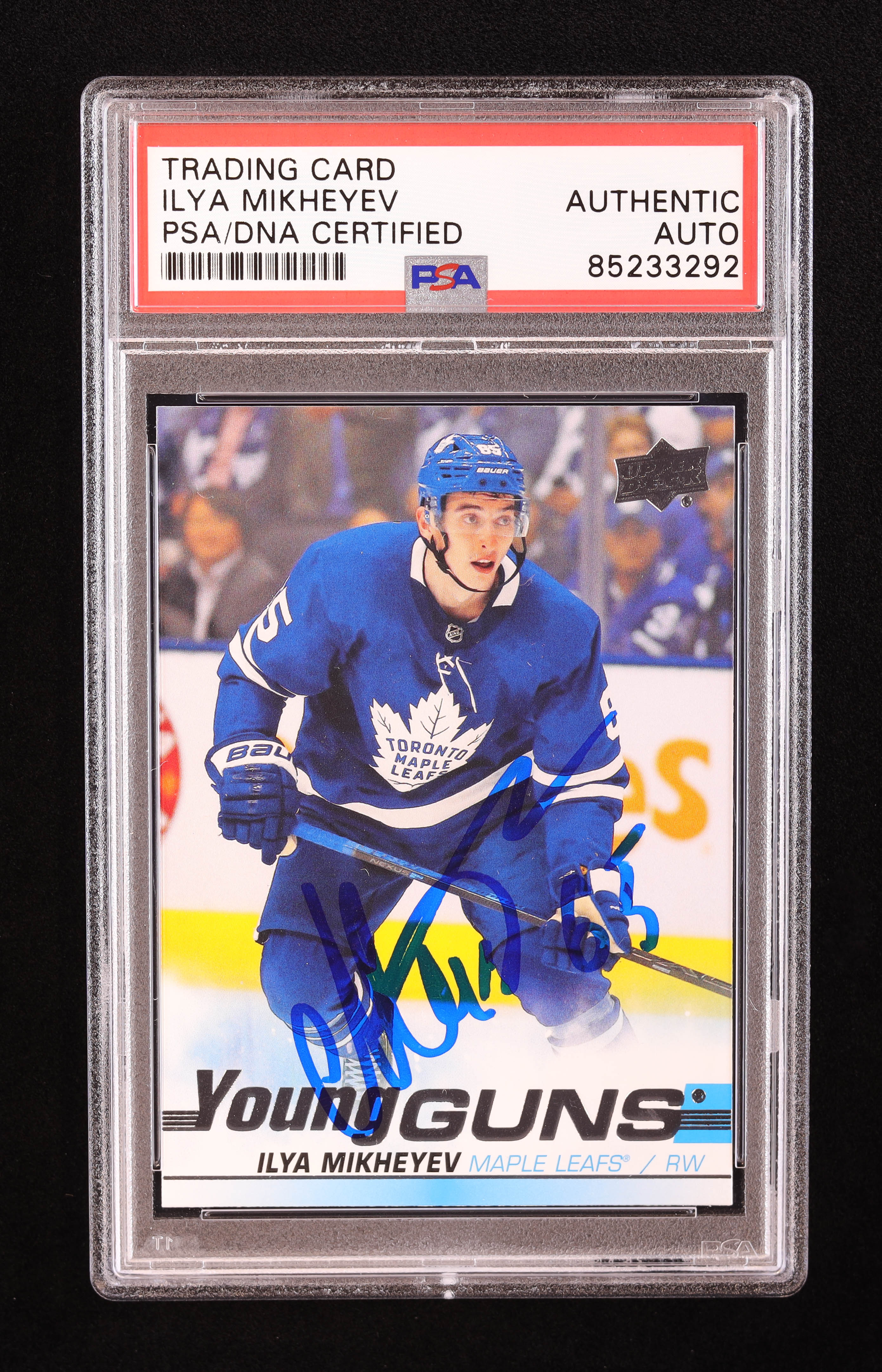 Ilya Mikheyev Signed 2019-20 Upper Deck #210 YG RC (PSA) at PristineAuction.com Ilya Mikheyev Signed 2019-20 Upper Deck #210 YG RC (PSA) at PristineAuction.com