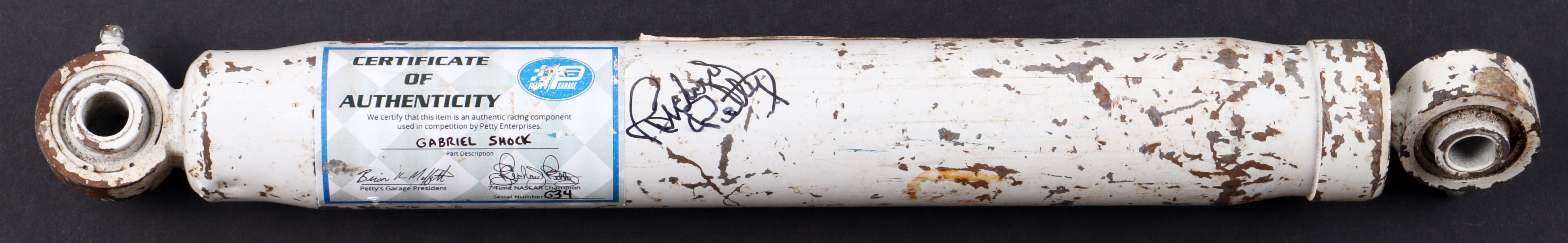 Richard Petty Signed 1979 Championship Season Race-Used Gabriel Shock at PristineAuction.com Richard Petty Signed 1979 Championship Season Race-Used Gabriel Shock at PristineAuction.com