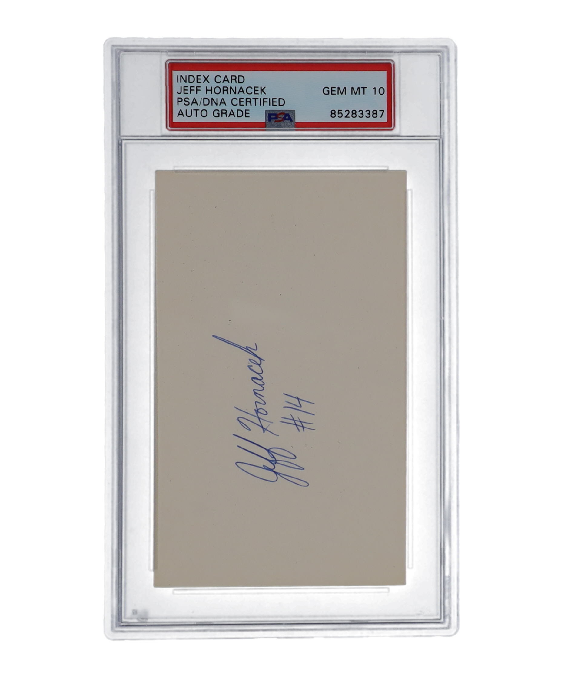 Jeff Hornacek Signed Index Card (PSA | Auto Grade 10) at PristineAuction.com Jeff Hornacek Signed Index Card (PSA | Auto Grade 10) at PristineAuction.com