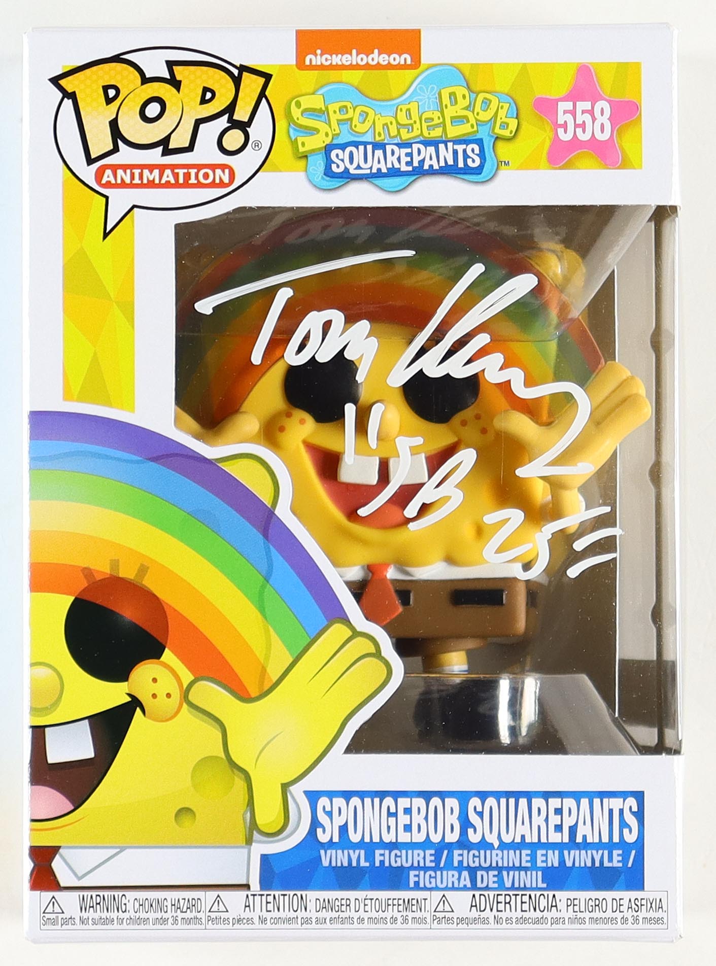 Tom Kenny Signed "Spongebob Squarepants" #558 Funko Pop! Inscribed "SB 25" (PA) at PristineAuction.com Tom Kenny Signed "Spongebob Squarepants" #558 Funko Pop! Inscribed "SB 25" (PA) at PristineAuction.com