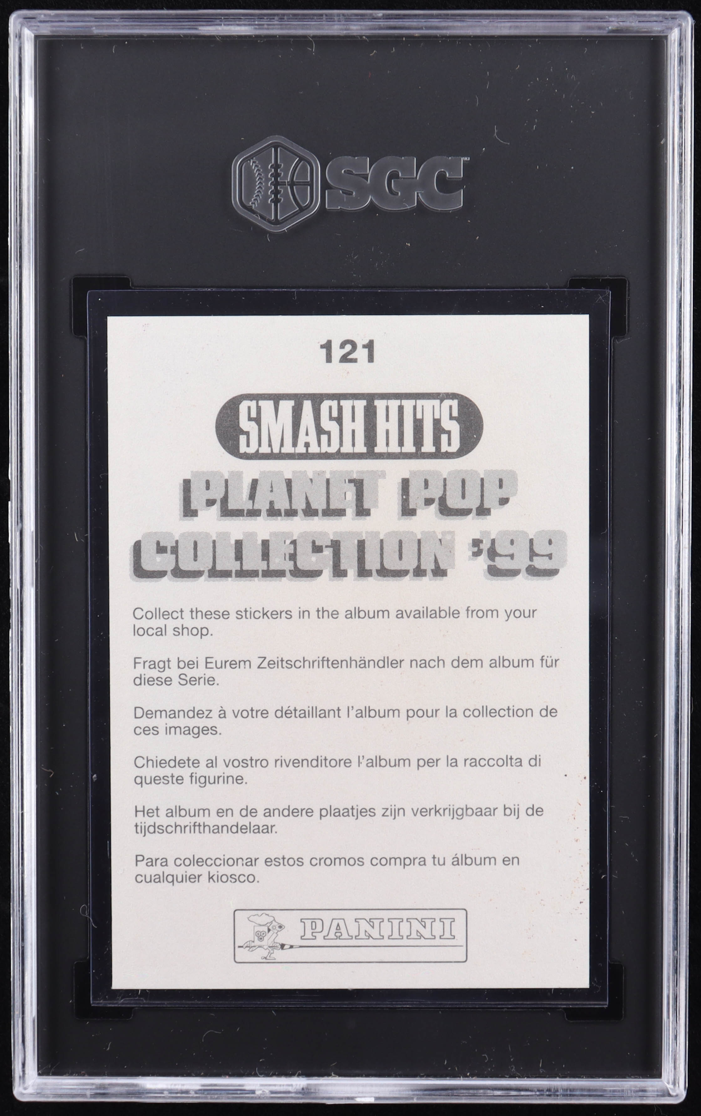 Will Smith 1999 Panini Smash Hits Stickers #121 (SGC 8) at PristineAuction.com Will Smith 1999 Panini Smash Hits Stickers #121 (SGC 8) at PristineAuction.com